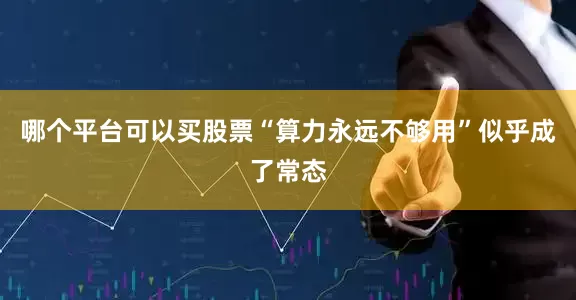 哪个平台可以买股票“算力永远不够用”似乎成了常态